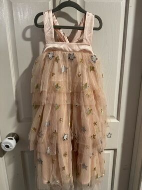 EleStory girls celestial tiered tulle dress (blush pink)